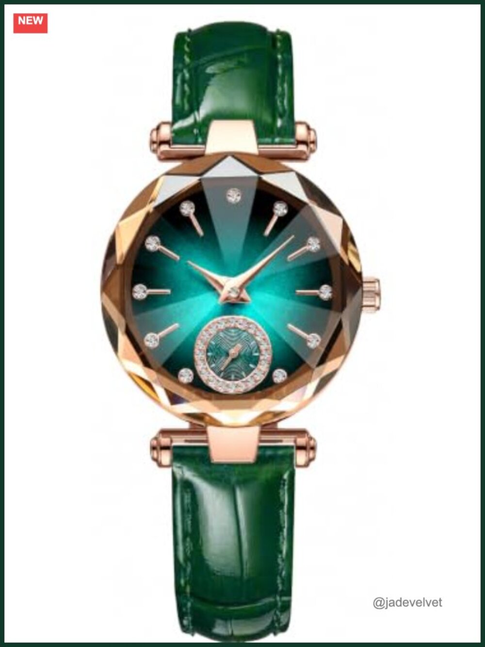 Gosasa Elegant Quartz Dress Watch with Crystal Accents, Dainty Womens Wristwatch